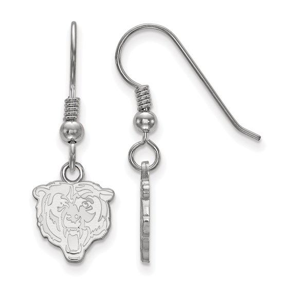 Sterling Silver Chicago Bears XS Dangle Earring Wire Sterling Silver Chicago Bears XS Dangle Earring Wire
